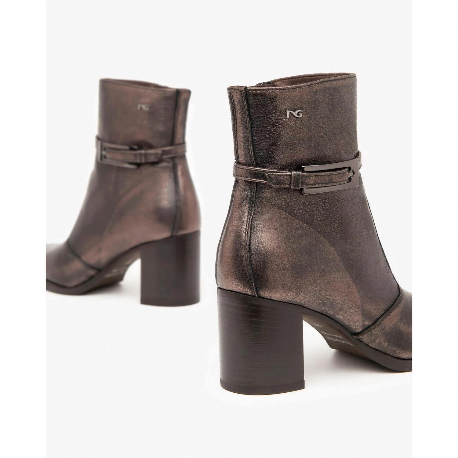 NeroGiardini Women's Metallic Bootie in moro - women's shoe - view 4