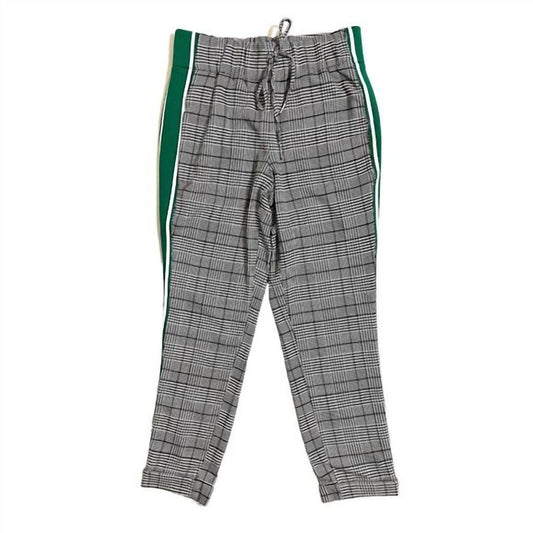 Belle Vere - Women's Side Stripe Houndstooth Jogger Casual Ankle Pants