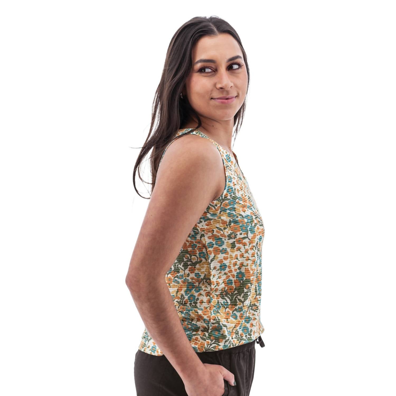 Aventura Women's Charlie Tank Top in cream - women's tank top - alternate view