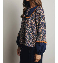 Forte - Patchwork Peasant Blouse