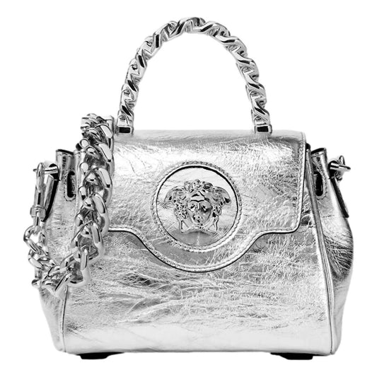 Versace - Women's La Medusa Metallic Top Handle Handbag