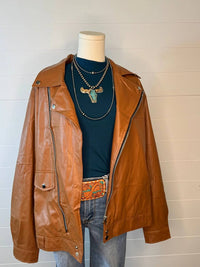 With Love, Molly - Ollie Oversized Vegan Leather Western Moto Jacket
