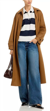 Aqua - Cropped Oversized Polo Sweater