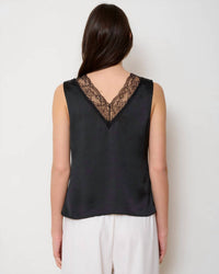WE-AR4 Cabaret Camisole Top in black - women's shirt - detail view