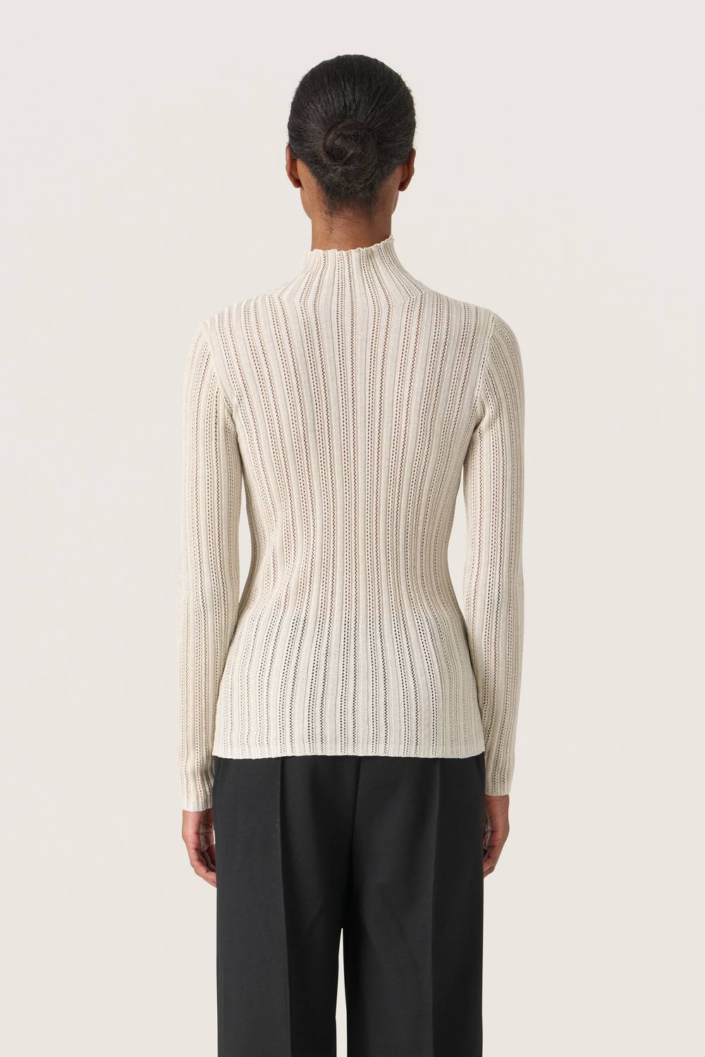 Soaked In Luxury - Laisa Metallic Turtleneck Pullover Sweater