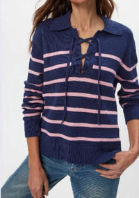 Michael Stars - Adrienne Striped Collared Pullover