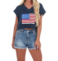 Day + Moon - Firecracker American Flag Sweater Vest