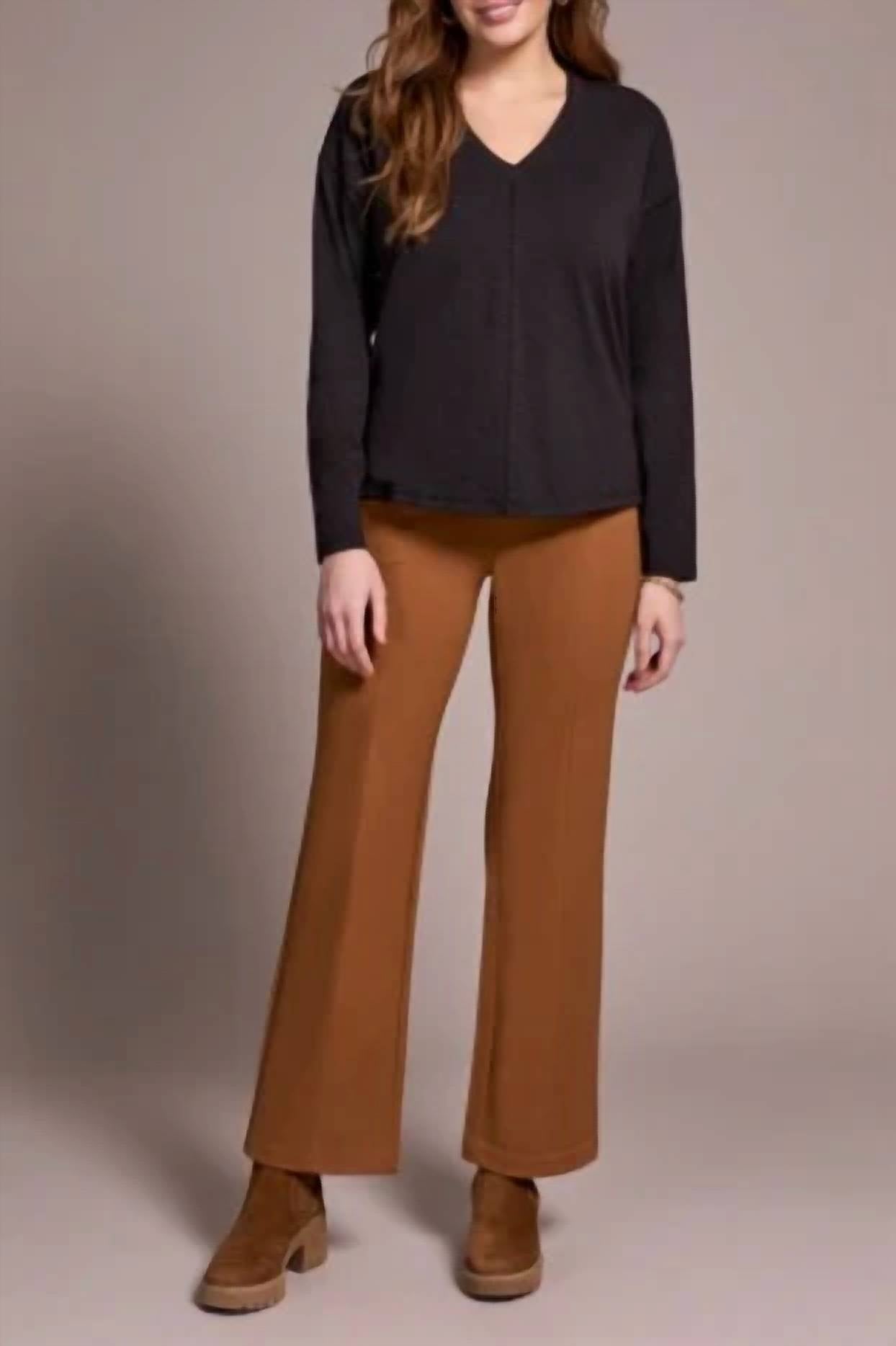 Tribal - Long Sleeve V-neck Top