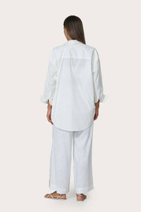 Lusana - Wide Leg Embroidered Pant