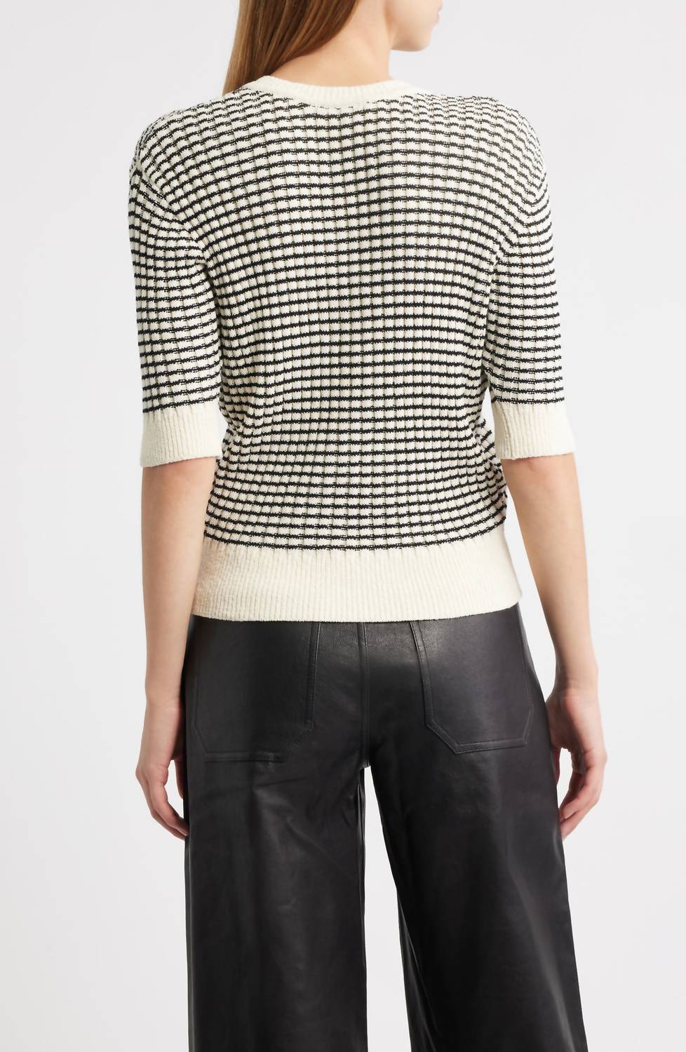Frame - Stripe V Neck Sweater