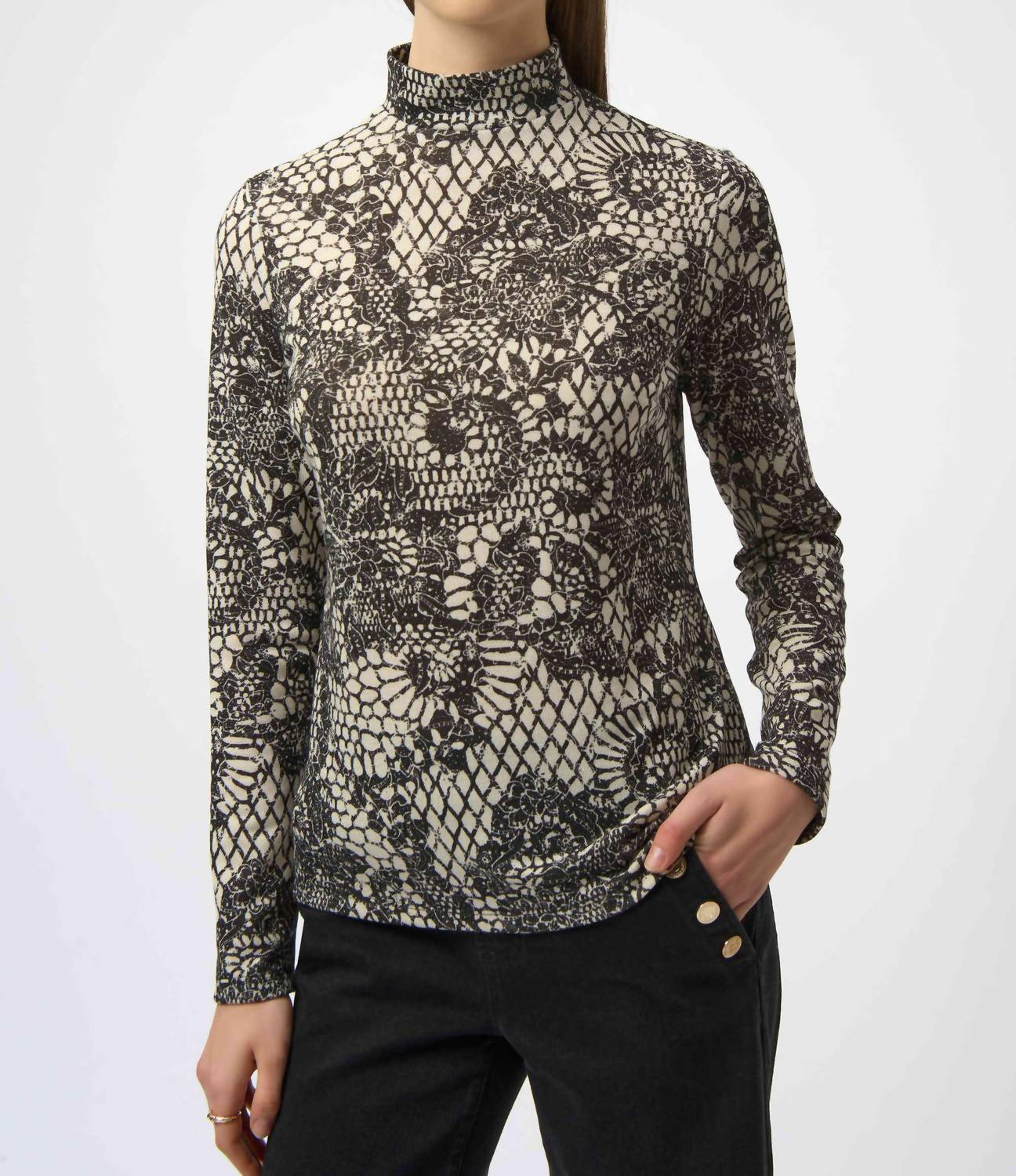 Joseph Ribkoff - Long Sleeve Mock Neck Sweater