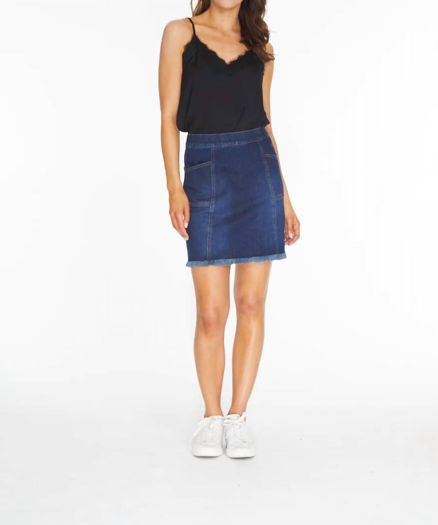 Slimsation By Multiples - Jean Fringe Hem Skorts