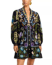 Farm Rio - Winter Garden Long Sleeve Mini Dress