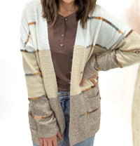 Staccato - Open Front Multi Stitch Cardigan