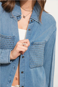 Blue B - Rocksteady Denim Button-up Top