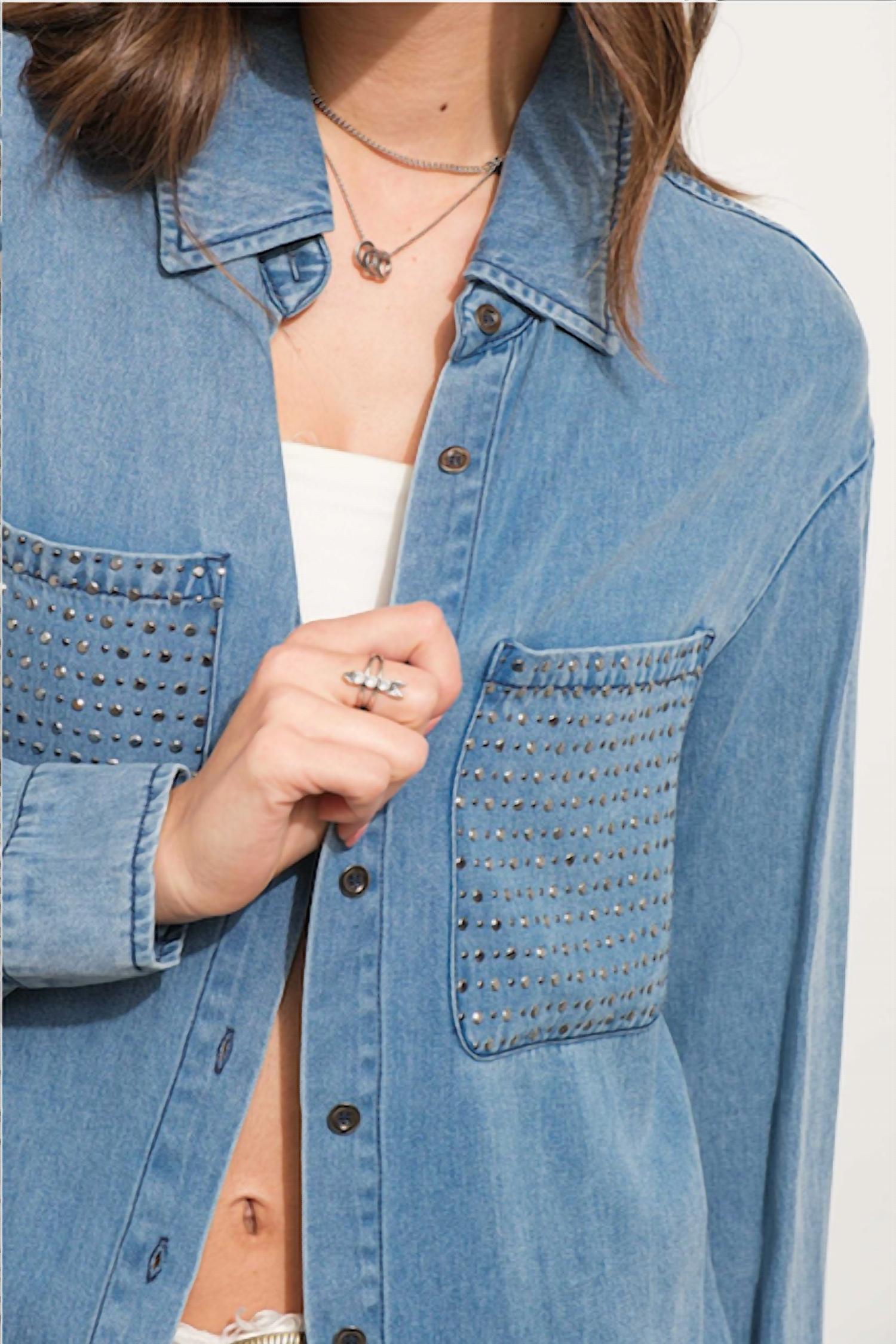 Blue B - Rocksteady Denim Button-up Top