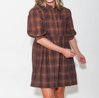 Ivy Jane - Ombre Plaid Snap Dress