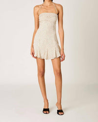 NIA Cahuenga Mini Dress in ivory polka dot - women's dress