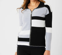 Angel Apparel - Color Block Zip Jacket