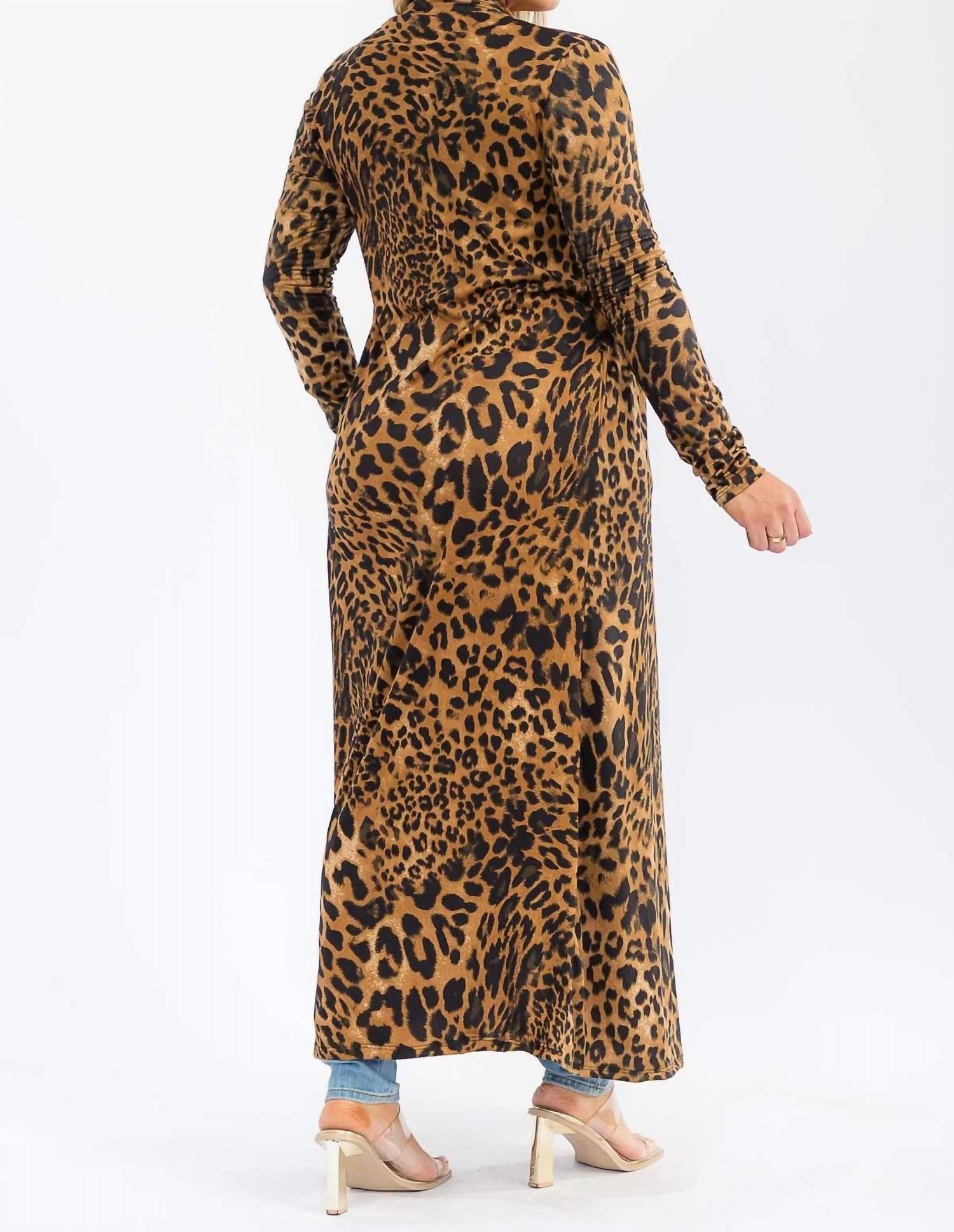 Karen T Design - Long Sleeve Maxi Length Open Front Cardigan