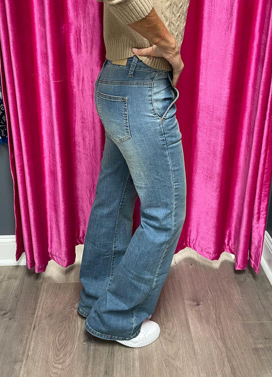 Classic Denim Trouser Wide Leg Pant
