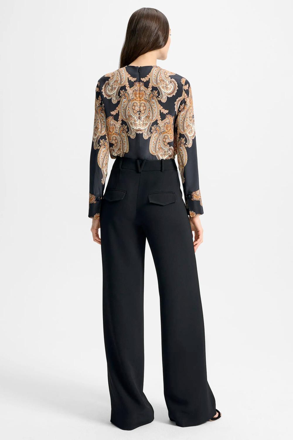 Veronica Beard Cole Pants in black - women's pants - detail view