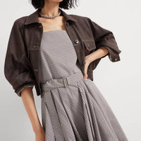 Brunello Cucinelli - Sleeveless Striped Dress With Bubble Hem