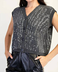 Mint Exclusives - Samaira Sequin Button Down Sweater