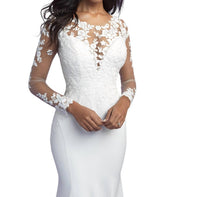 Allure Bridals - Intricate Lace Appliqué Wedding Gown