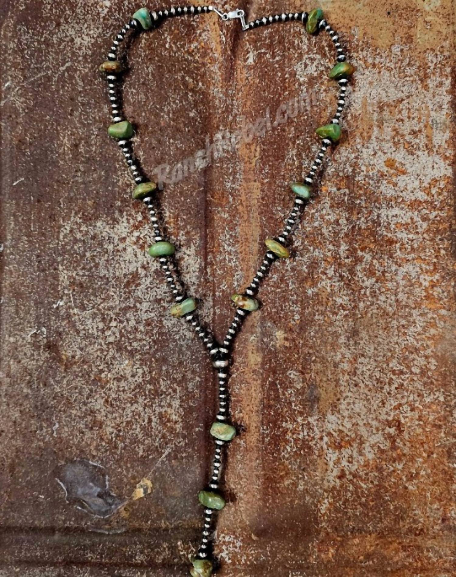 Z Bars - Women's Turquoise Lariat Necklace