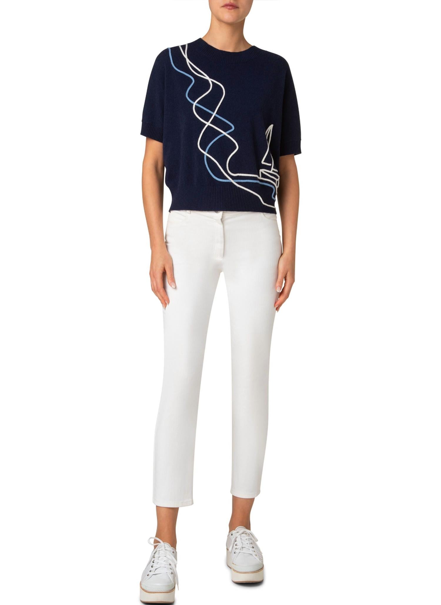 Akris Punto - Sailboat Cashwool Knit Sweater