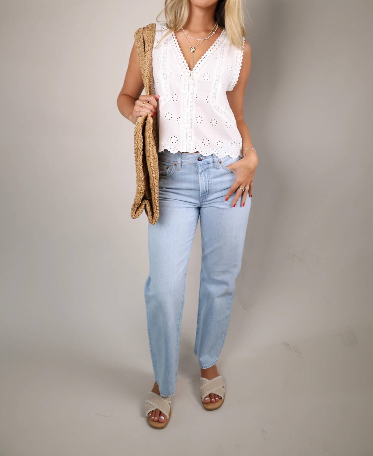 Pistola - Women's Lexi Bowed Straight Leg Jeans