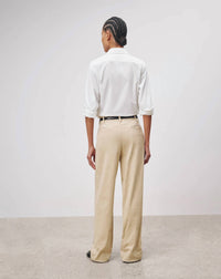 NILI LOTAN Eliot Boy Pant in stone - women's pants - detail view