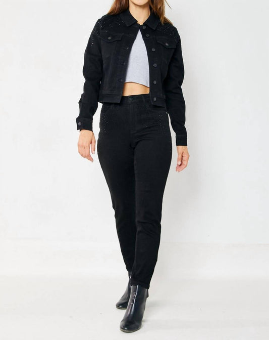 Judy Blue - High Waist Rhinestone Embellishment Slim Jeans