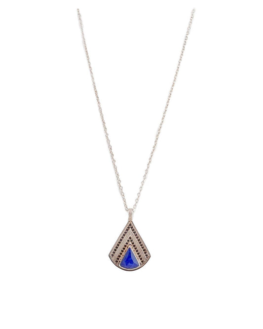 Anna Beck - Women's Long Lapis Triplet Fan Necklace