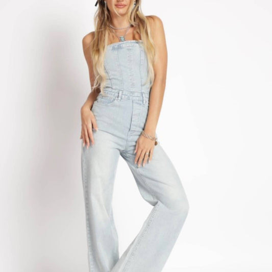 Blue Buttercup - Strapless Jumpsuit