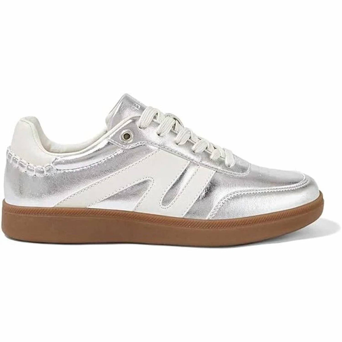 Lucky Step - Women's Lace Up Classic Retro Gum Sole Sneakers
