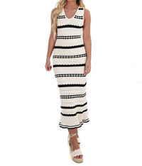 Idem Ditto - Lesson Learned Crochet Midi Dress