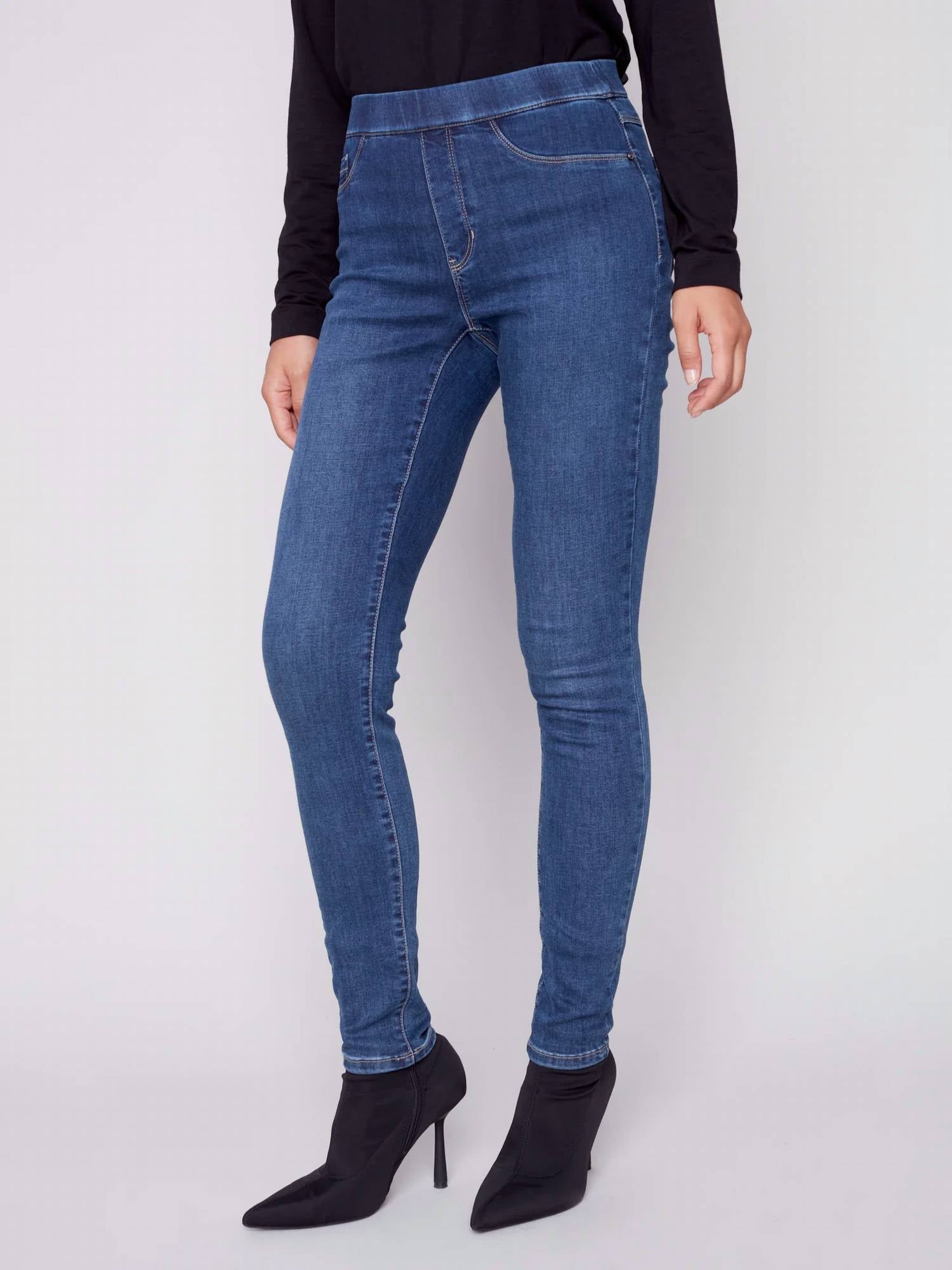 Charlie B - Denim Pull-on Pants