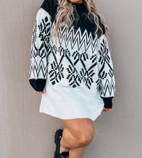 PROMESA Take Me To Aspen Mini Sweater Dress in black - women's dress - view 7