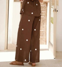 Sundayup - Polka Dot Tube Top & Pants Set