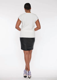 Circular Path - Crop Embellished Pocket T-Shirt