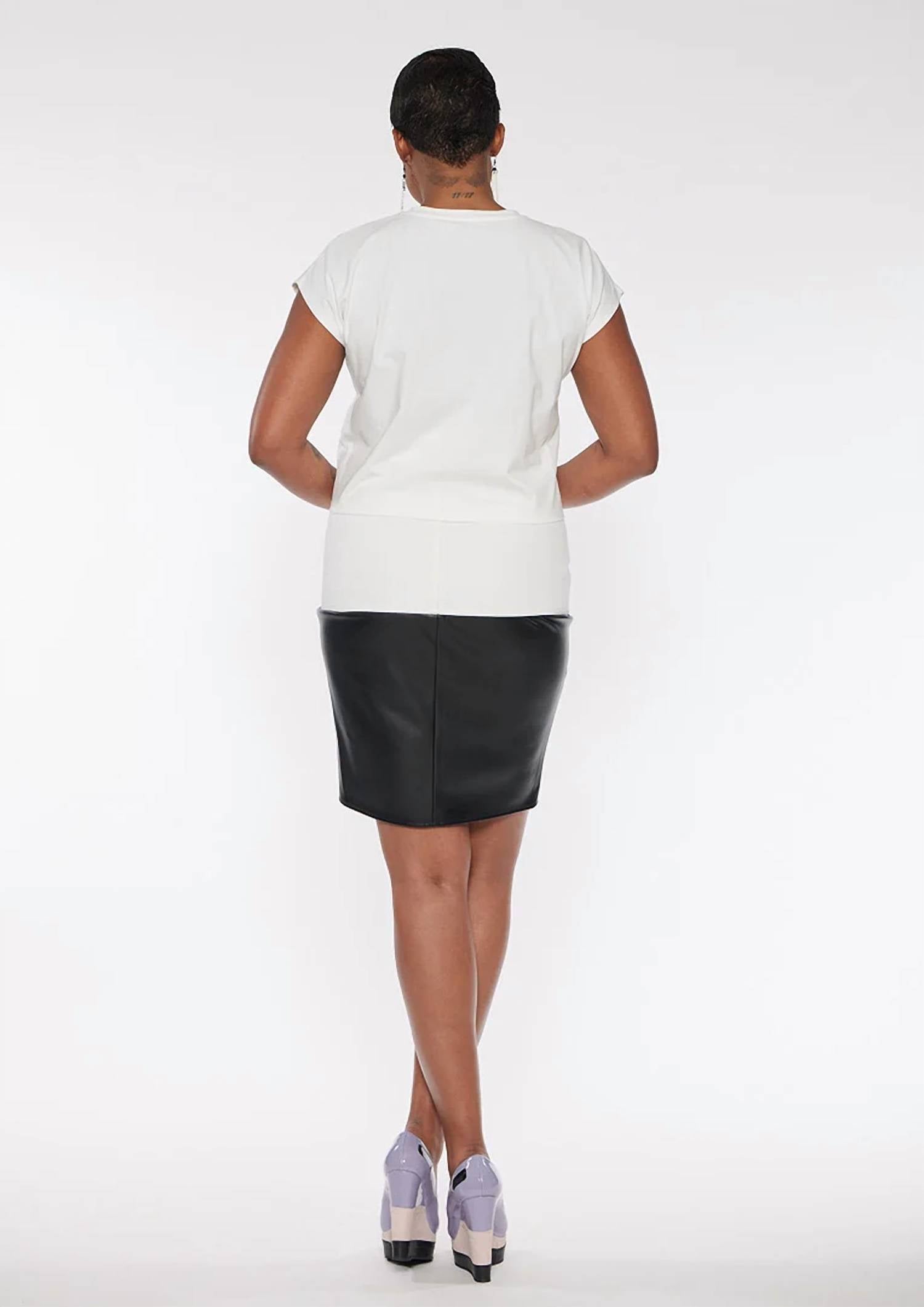 Circular Path - Crop Embellished Pocket T-Shirt