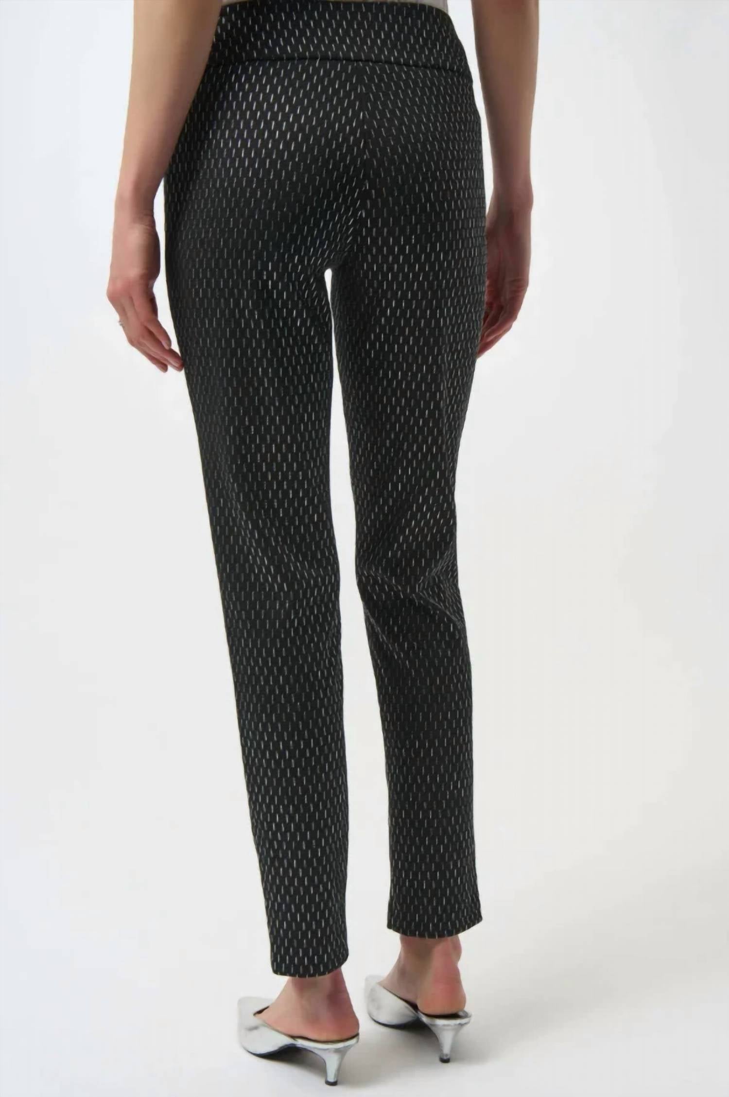 Joseph Ribkoff - Foiled Heavy Knit Slim Fit Pants
