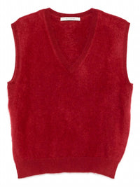 Absolut Cashmere Miriam V-neck Vest in cherry - women's jacket - view 8