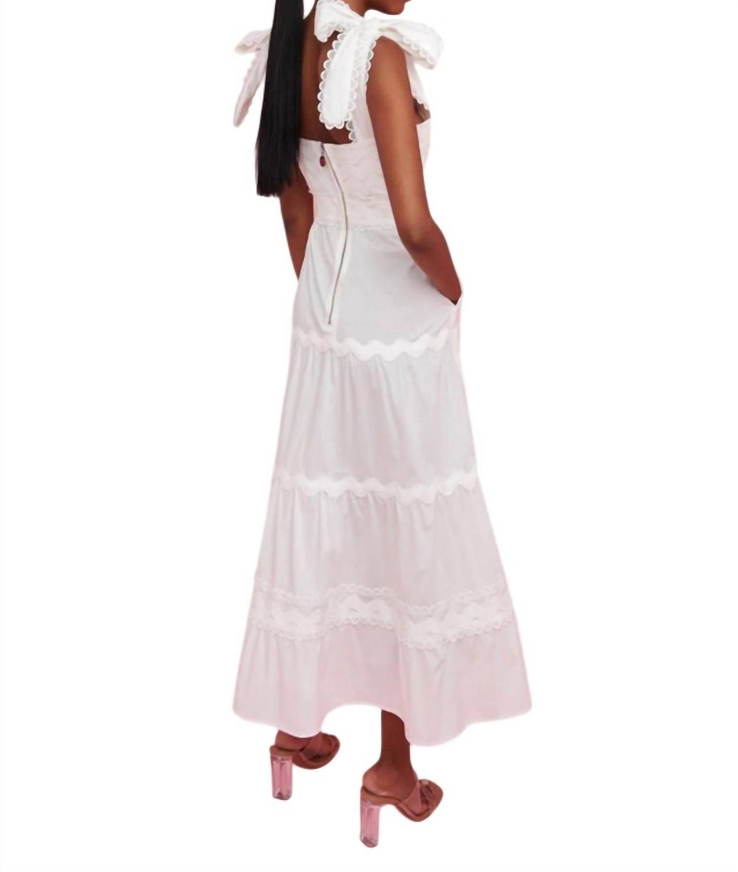 Jade - Ruffle Side Pocket Midi Dress