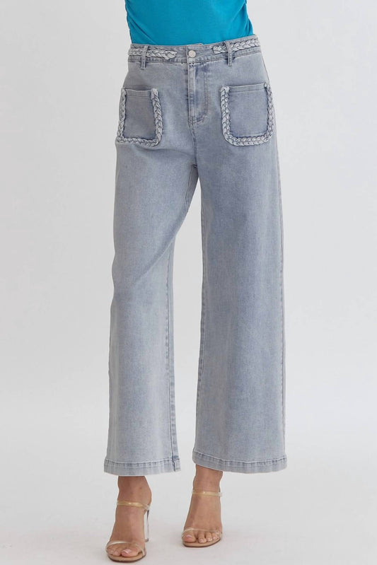 Entro - All Twisted Up Wide Leg Jeans