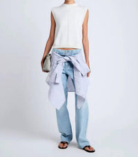 Proenza Schouler Emily Sleeveless Sweater in off white - women's tank top - view 4