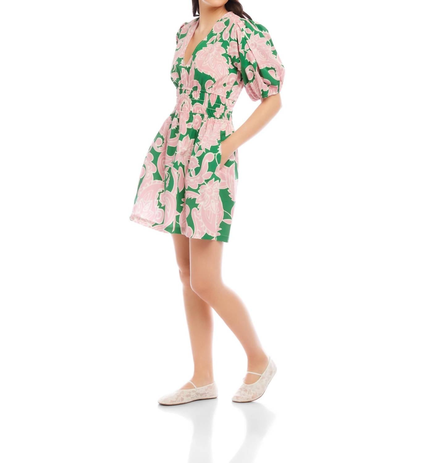 Fifteen Twenty - Penelope Shirred Waist Mini Dress