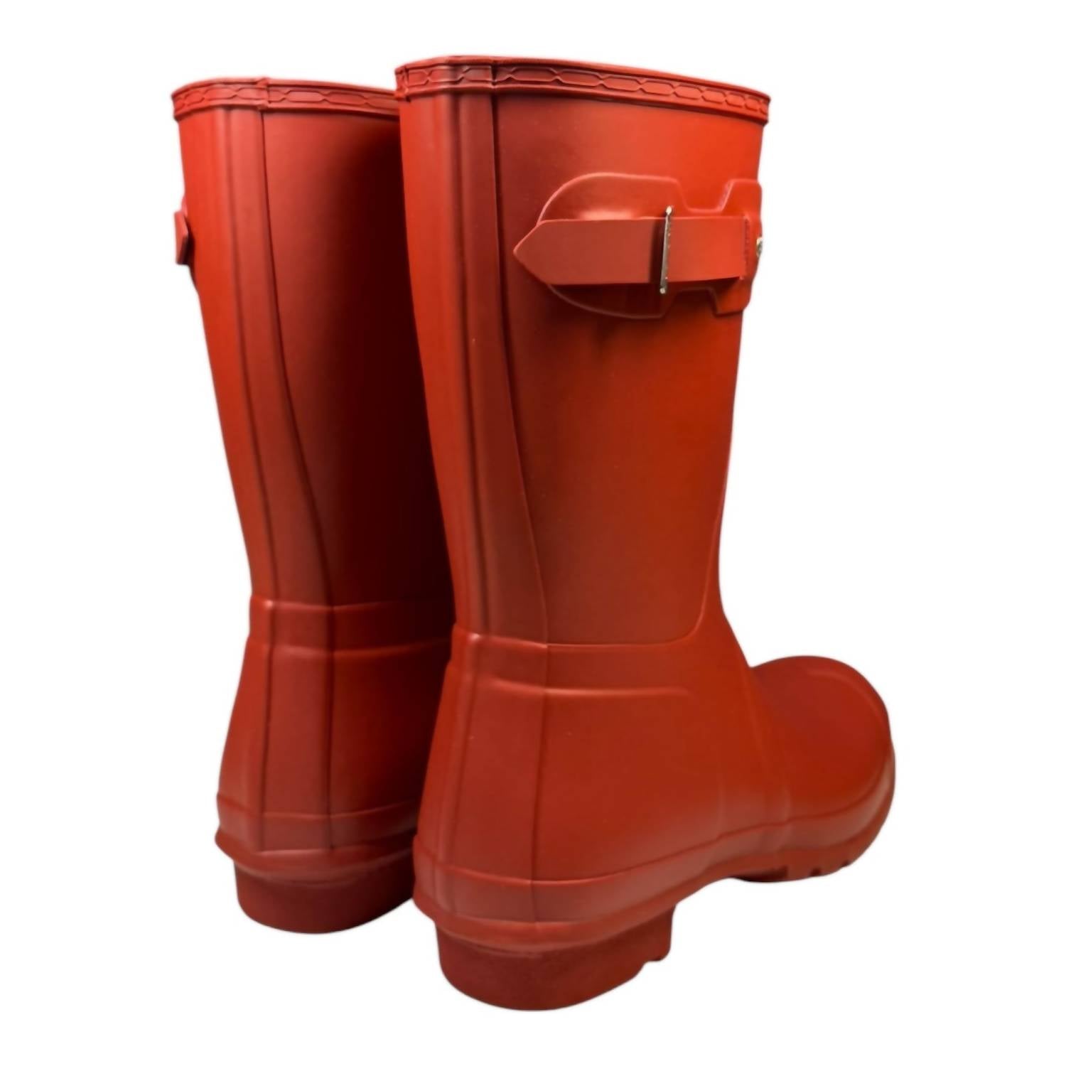 HUNTER Women's Original Short Matte Rain Boots in military red - women's shoe - view 4